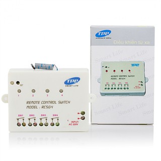 Công tắc điều khiển từ xa rf 4 cổng rc5g4 cao cấp