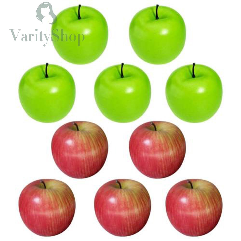 10 quả táo giả màu xanh lá cây / đỏ dùng để trang trí nhà