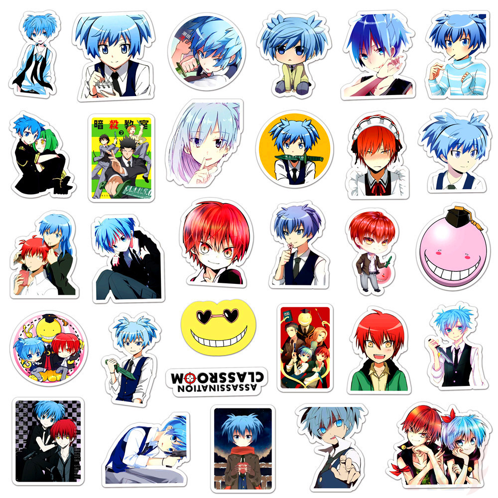 ❉ Assassination Classroom - Series 02 Anime Shiota Nagisa Korosensei Stickers ❉ 50Pcs/Set DIY Fashion Mixed Waterproof Doodle Decals Stickers