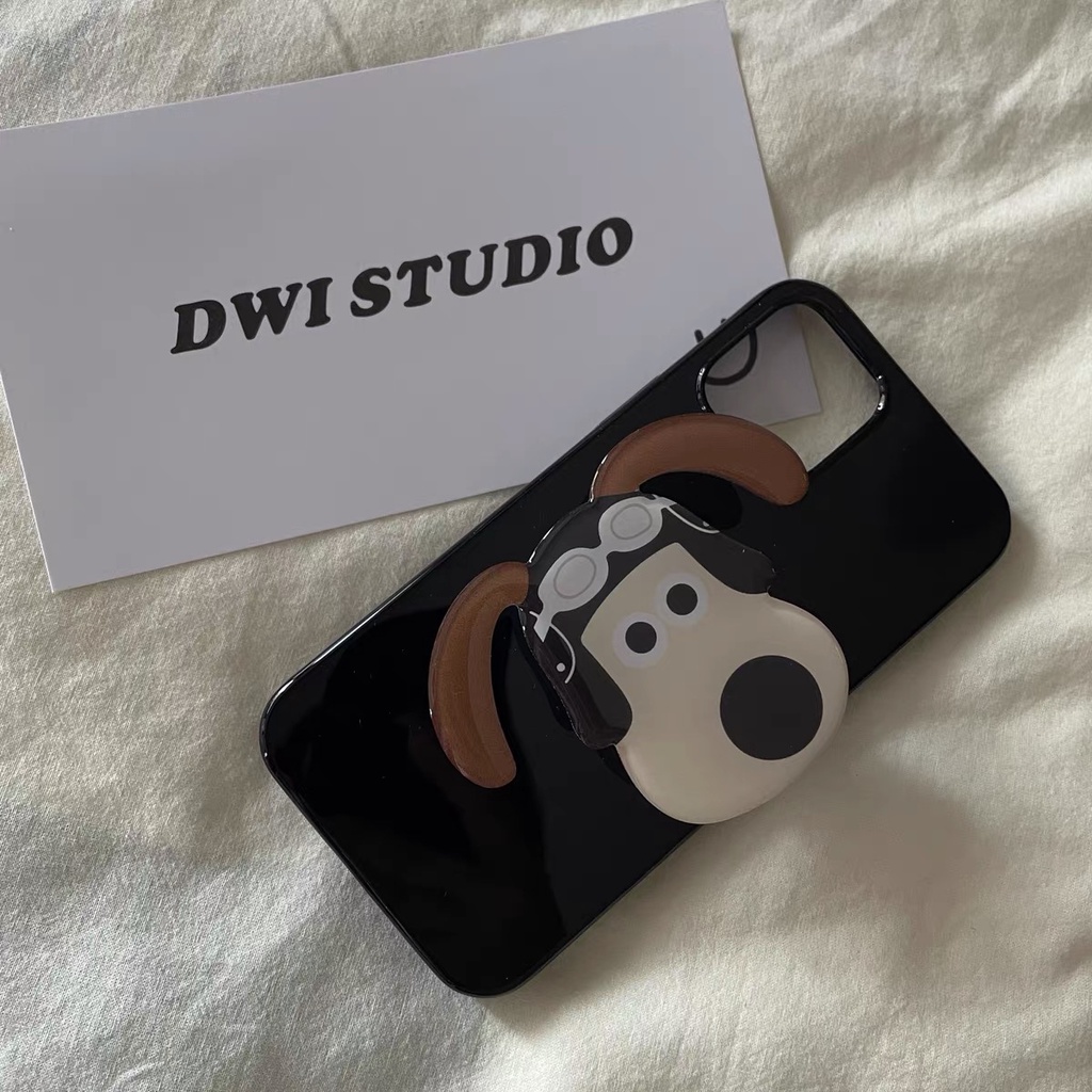 Ốp Điện Thoại tpu Mềm Hình Cún Hoạt Hình Dễ Thương Có Giá Đỡ Cho iphone 13 pro max ins12 pro max 11 pro max xsmax