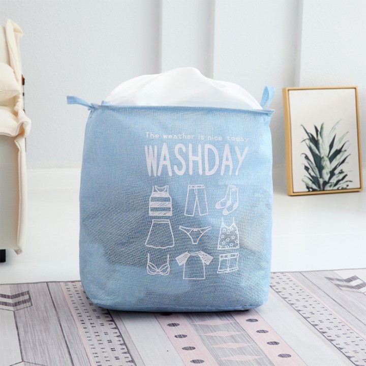 Giỏ đựng quần áo bằng vải cỡ lớn, túi đựng chăn màn đa năng washday có thể gấp gọn - thời trang