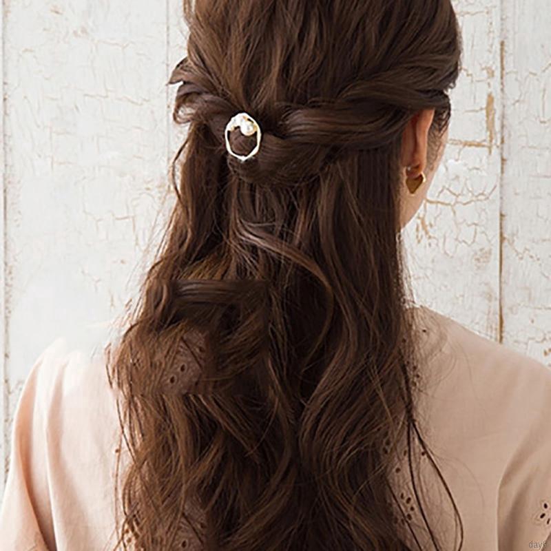 Day6 Women Korean Fashion Accessories Hollow Out Pearl Hairgrip