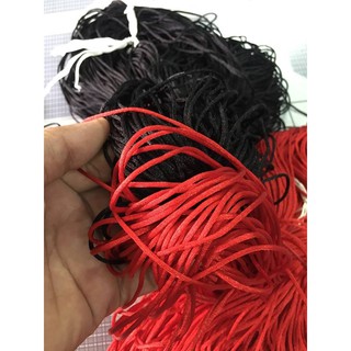 10m Dây tim đỏ/đen làm vòng tay may mắn