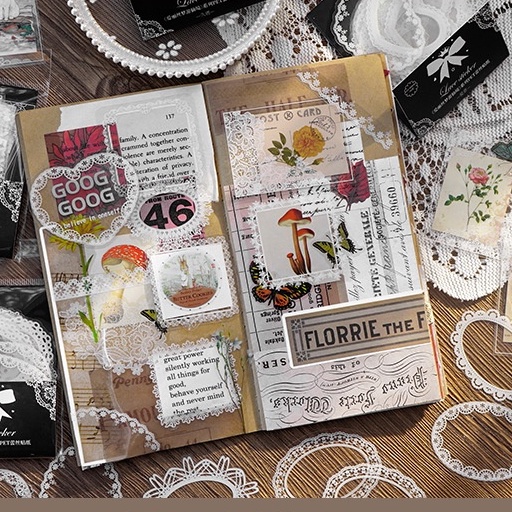 Gói Sticker Khung viền trong suốt trang trí Bullet Journal