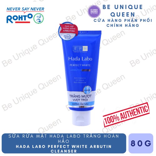 ✅ (CHÍNH HÃNG) Hada Labo Perfect White Arbutin Cleanser – Sữa Rửa Mặt Hada Labo Trắng Hoàn Hảo