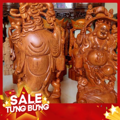 Tượng phật di lặc ngũ phúc gỗ hương