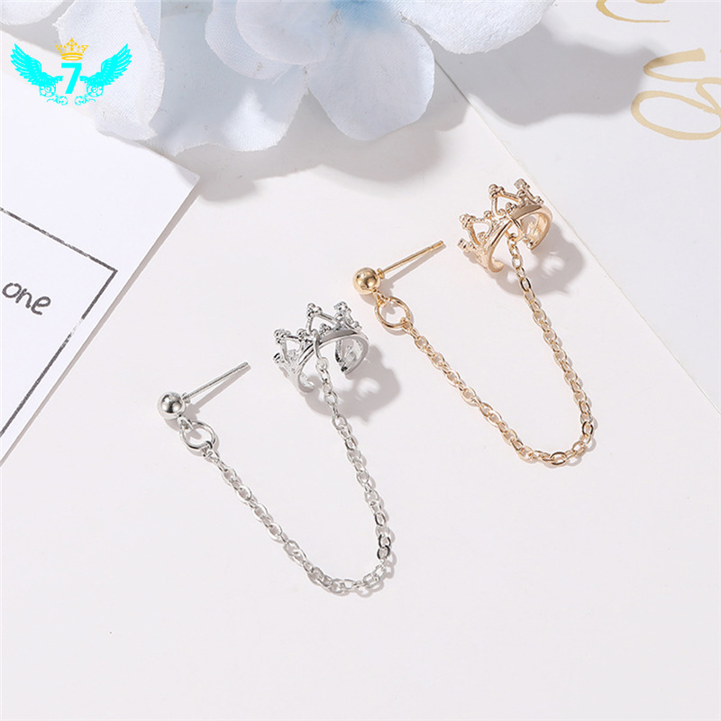 Khuyên Tai Nữ Dáng Dài Phối Mặt Vương Miệng Cá Tính