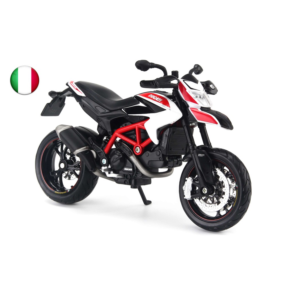 MÔ HÌNH XE DUCATI HYPERMOTARD SP 2013 WHITE 1:12 MAISTO MH-31101(20-13015)