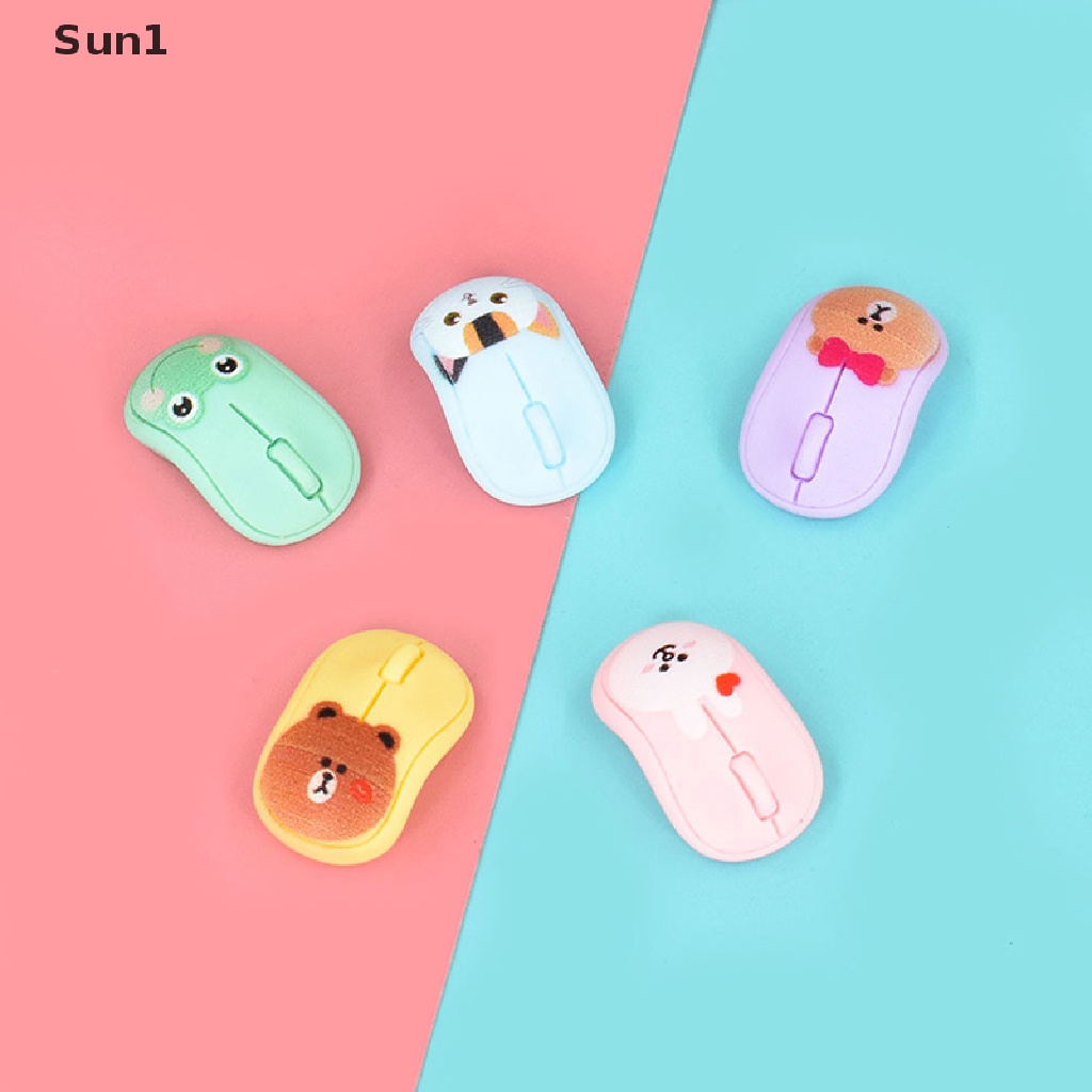 Set 5 Kẹp Tóc / Ốp Điện Thoại Hình Chuột Mini Tỉ Lệ 1: 12 Trang Trí Nhà Búp Bê