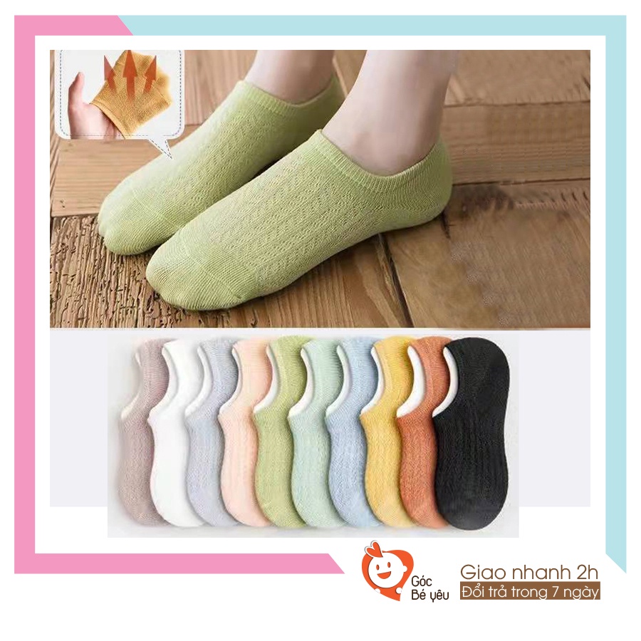 Set 5 đôi Tất nữ cổ ngắn họa tiết cute dễ thương phong cách hàn quốc chống trơn trượt 4021