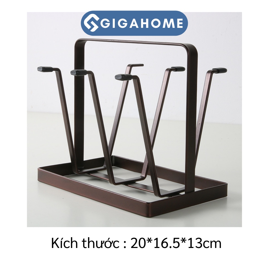 Khay Úp Ly GIGAHOME 6 Nhánh Sơn Tĩnh Điện, Không Gỉ 9403