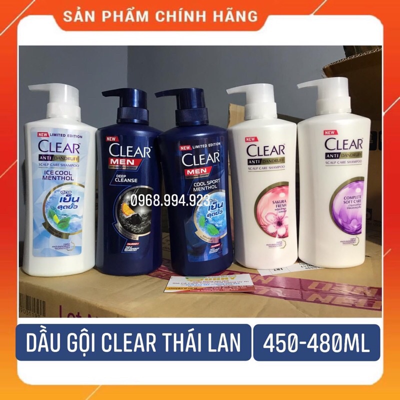 Dầu gội Clear thái Lan - Clear Bạc Hà - Clear Men - Clear anh đào - Clear Men bùn - Clear Tím