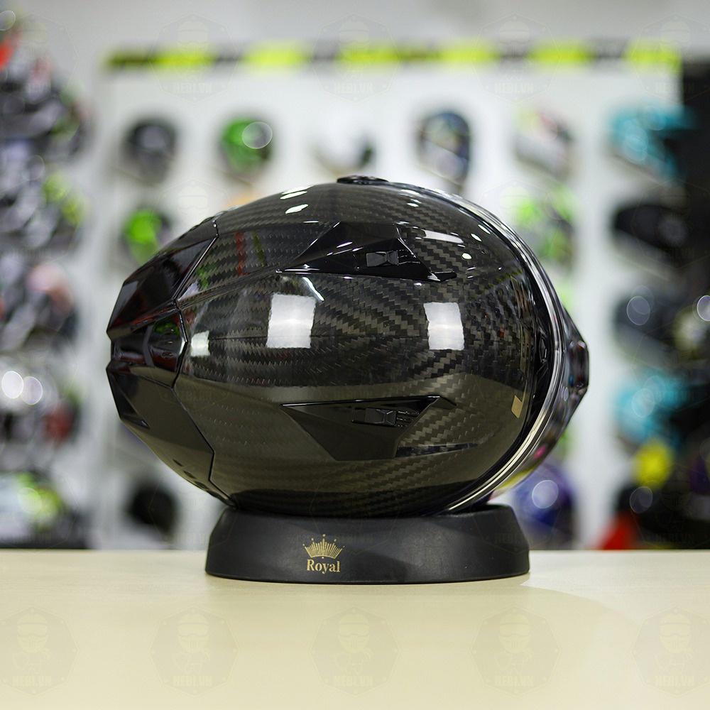 Nón Fullface LS2 FF805 Thunder Full Carbon Bóng + Tặng Kèm Kính Đen Chính Hãng Freeship