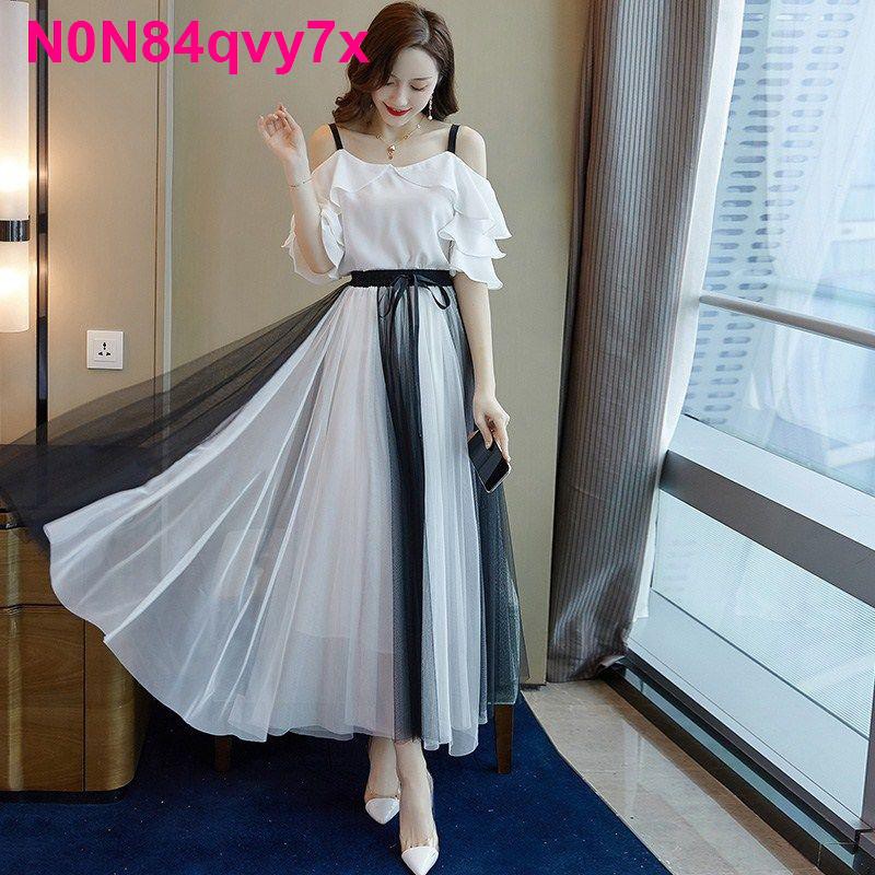 SHOP XINH Single Piece / Super Summer Generic Bộ hai mảnh thời trang Phụ nữ voan lưới Slings Áo dài