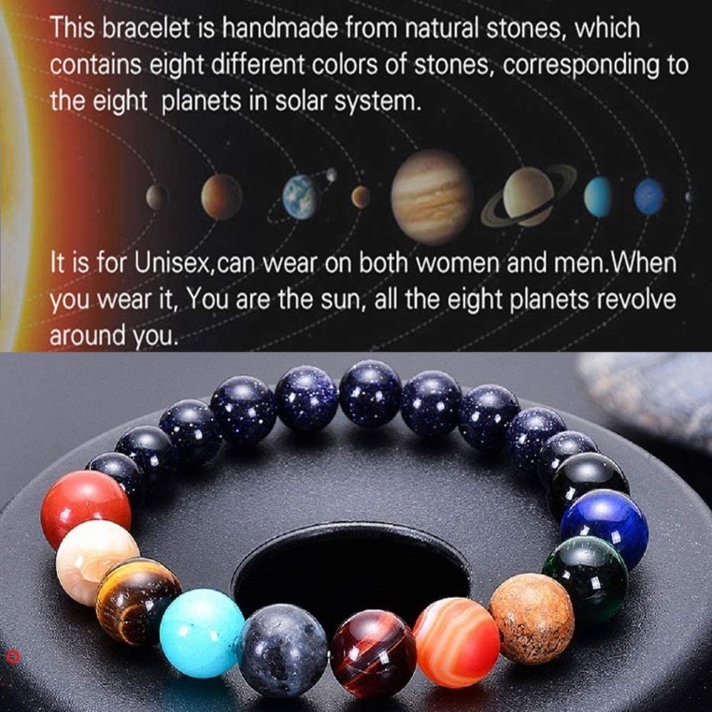 Vòng tay chuỗi đá cao cấp đa màu sắc thời trang cho nam nữ