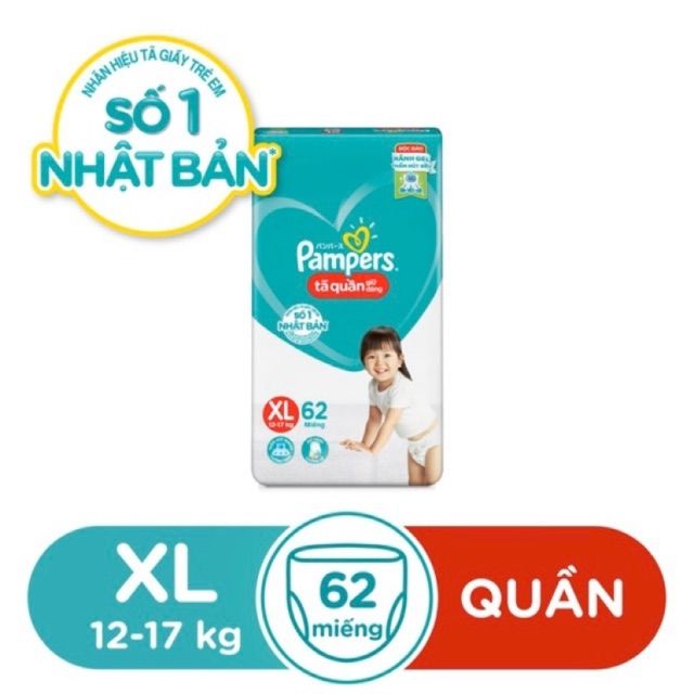 TÃ QUẦN PAMPERS GIỮ DÁNG L68 XL62 XXL56