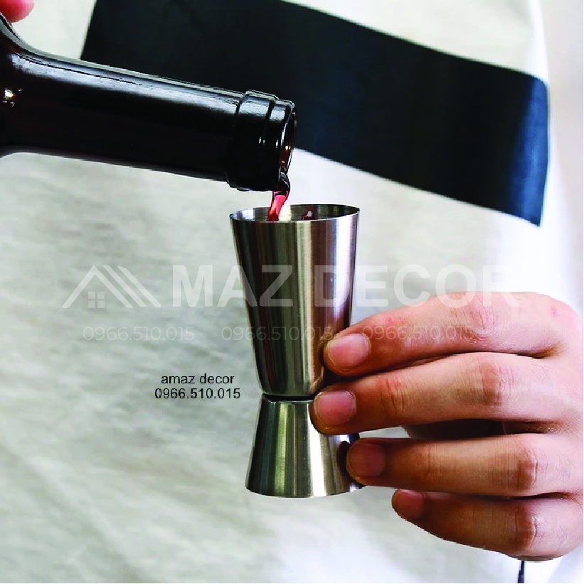 Giá Sỉ Ca ly đong định lượng 2 đầu inox Jigger cocktail & wine bar - Zigger inox zic 2 đầu