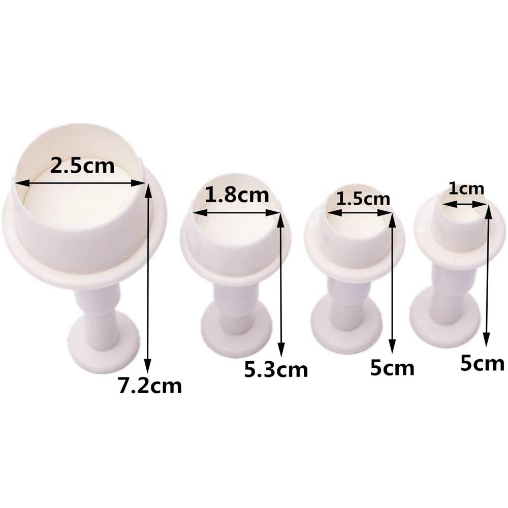 CONOPERY Bộ 4 Khuôn Cắt Bánh Quy Mini Bằng Nhựa Tiện Dụng