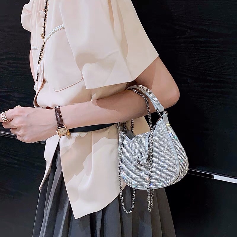 Túi xách Wang túi kẹp nách W full đá size 21 fullbox - ZENI.STORE