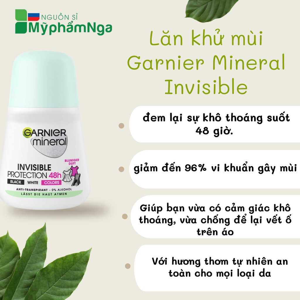 Lăn khử mùi Garnier Mineral Invisible