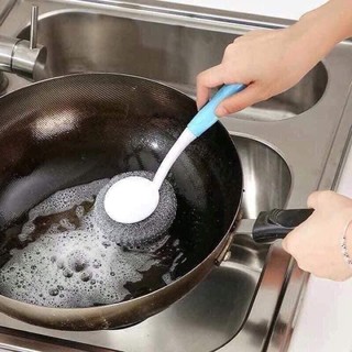 Dụng cụ cọ rửa đa năng, cọ xoong nồi, cọ bếp, cọ rửa bát đĩa có tay cầm tiện lợi