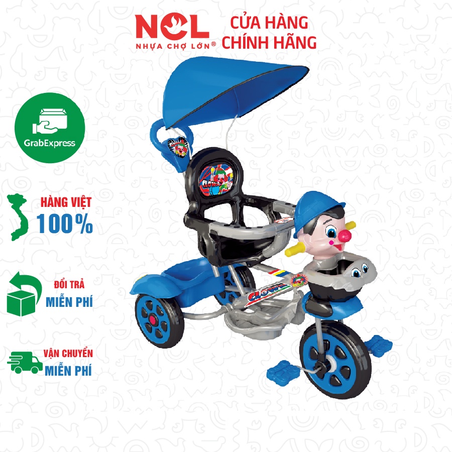 [Nhựa Chợ Lớn] Xe 3 Bánh L10 Chú Hề BH (Có nhạc) M1626BX3B