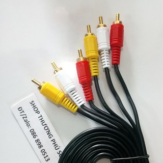 Cáp âm thanh 6 đầu av - hoa sen - cáp dài 1.5m