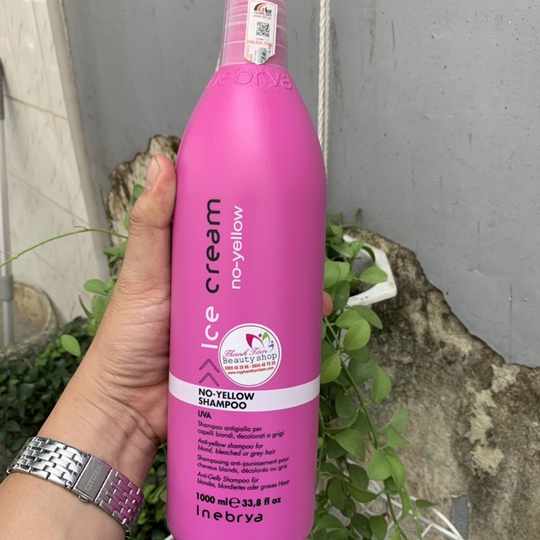 Dầu gội cho tóc bạch kim Inebrya Ice Cream No-Yellow Shampoo 1000ml