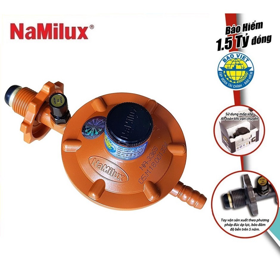 [Mã ELFLASH5 giảm 20K đơn 50K] BỘ VAN ĐIỀU ÁP NGẮT GAS TỰ ĐỘNG NAMILUX NA-336S-VN BẢO VỆ AN TOÀN