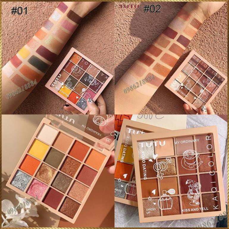 Hot!! TUTU - Bảng mắt 16 màu KAQI COLOR hàng nội địa Trung