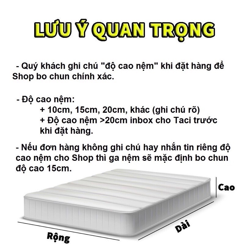 Bộ chăn ga Cotton Tici notag - 9 màu mới 2022