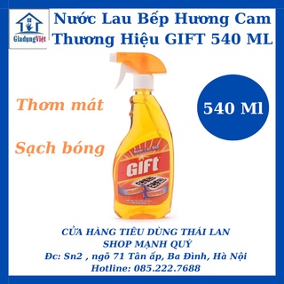 Nước lau bếp gift hương cam mới 540ml