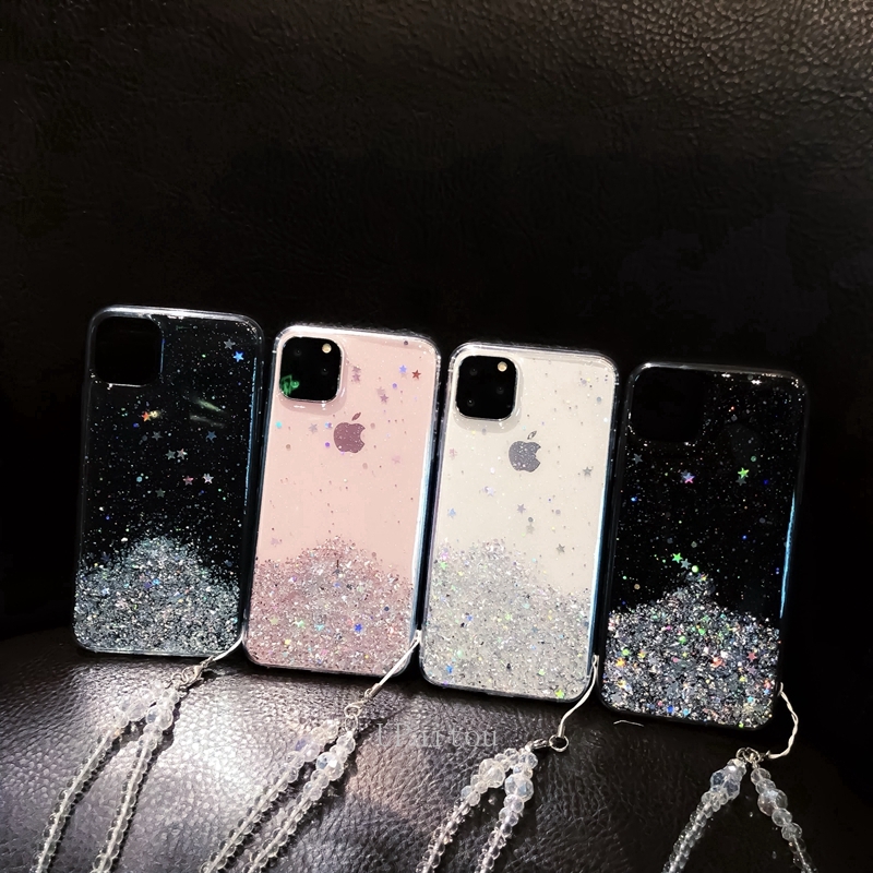 Casing iPhone 12 Mini 11 Pro Xs Max XR X 6 6S 7 8 Plus Ốp điện thoại mềm lấp lánh | BigBuy360 - bigbuy360.vn
