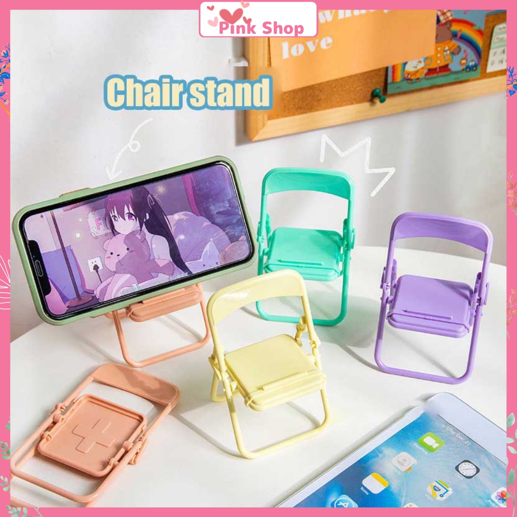 Giá đỡ điện thoại để bàn Pinkshop thiết kế hình chiếc ghế dễ thương tiện lợi