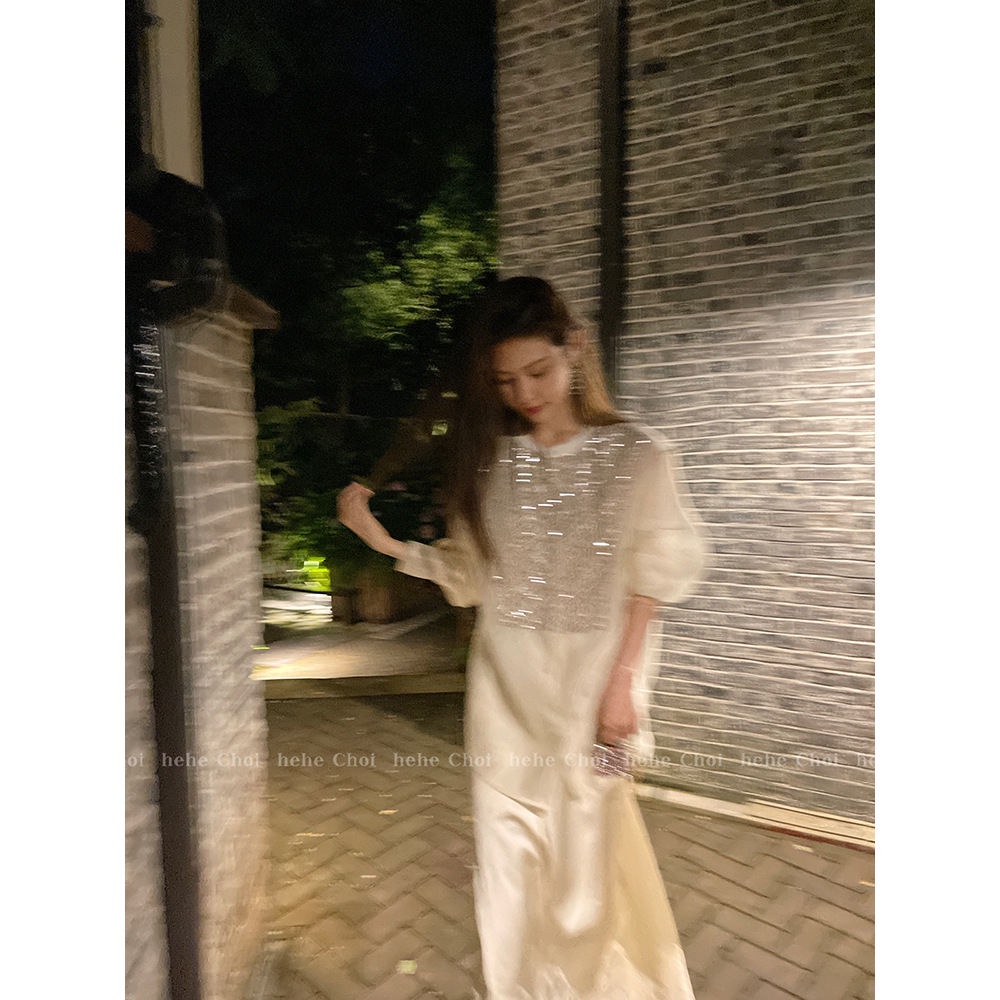 Hàng Có Sẵn Áo Sơ Mi Dáng Rộng Khâu Nhẹ Nhàng Phong Cách Pháp Sang Trọng Dành Cho Nữ