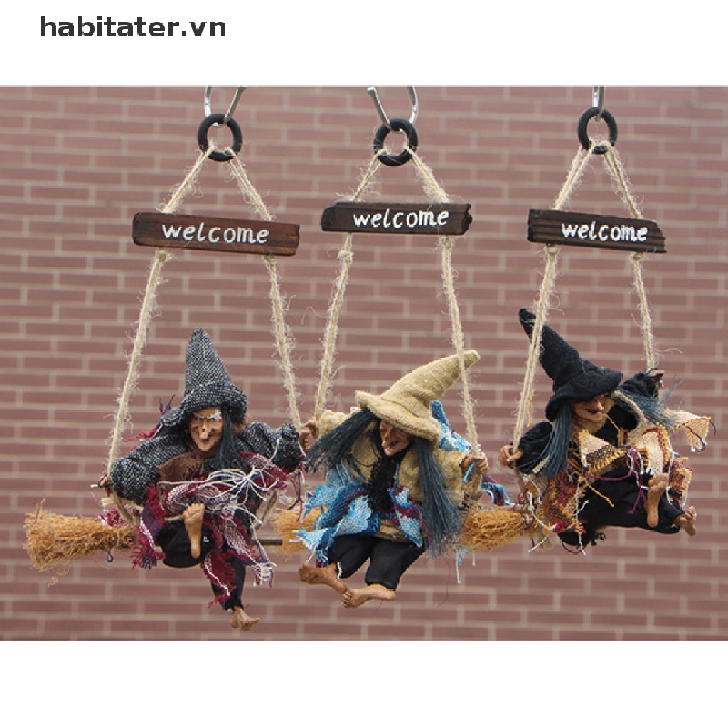 Mô Hình Búp Bê Phù Thủy Bay Trang Trí Halloween