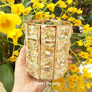 Lọ Đựng Cọ Trang Điểm Đá Pha Lê Để Bàn Cao Cấp