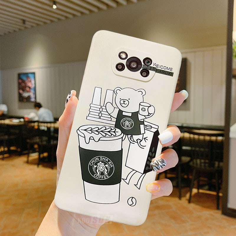 Ốp điện thoại KOOSUK silicone dẻo bảo vệ ống kính camera hoạt hình dành cho POCO X3 NFC POCOPHONE M3 PRO M5S