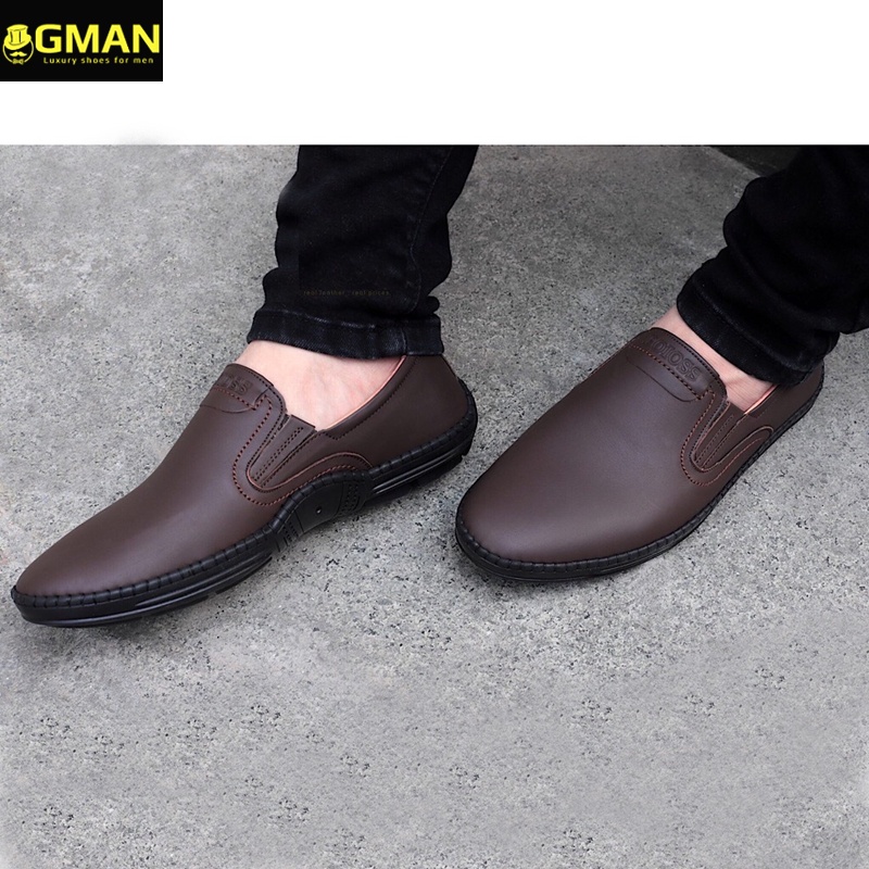 Giày da nam chất liệu da thật 100% mềm mại đế cao su khâu chỉ dù siêu êm chân TK009