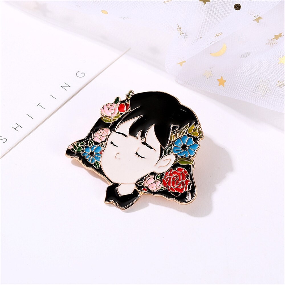 Pin cài áo Cute Girl cô gái mộng mer - GC178