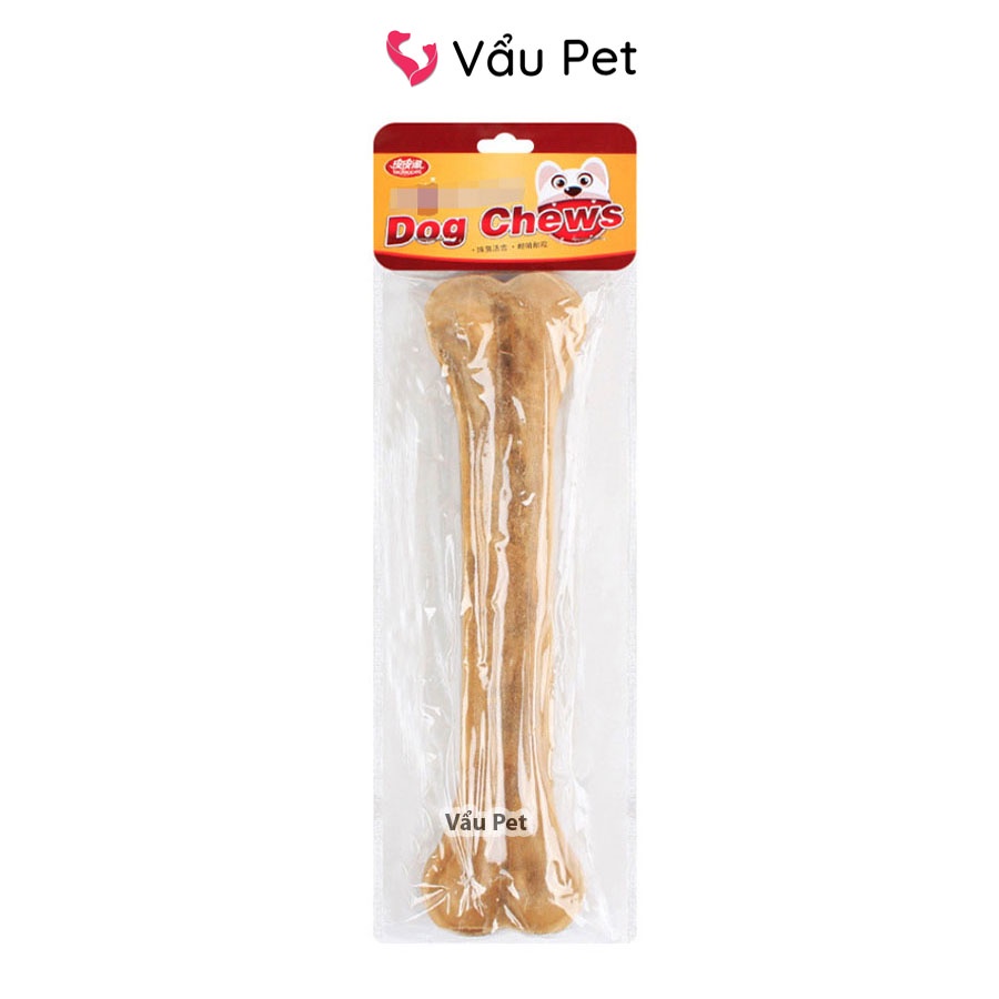 Xương gặm da bò bổ sung canxi chống ngứa răng và làm sạch răng cho chó Vẩu Pet Shop