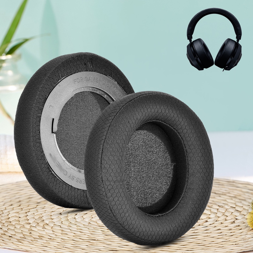 1 cặp đệm tai nghe bằng vải lưới thoáng khí thay thế cho Razer Kraken 7.1 V2 Pro