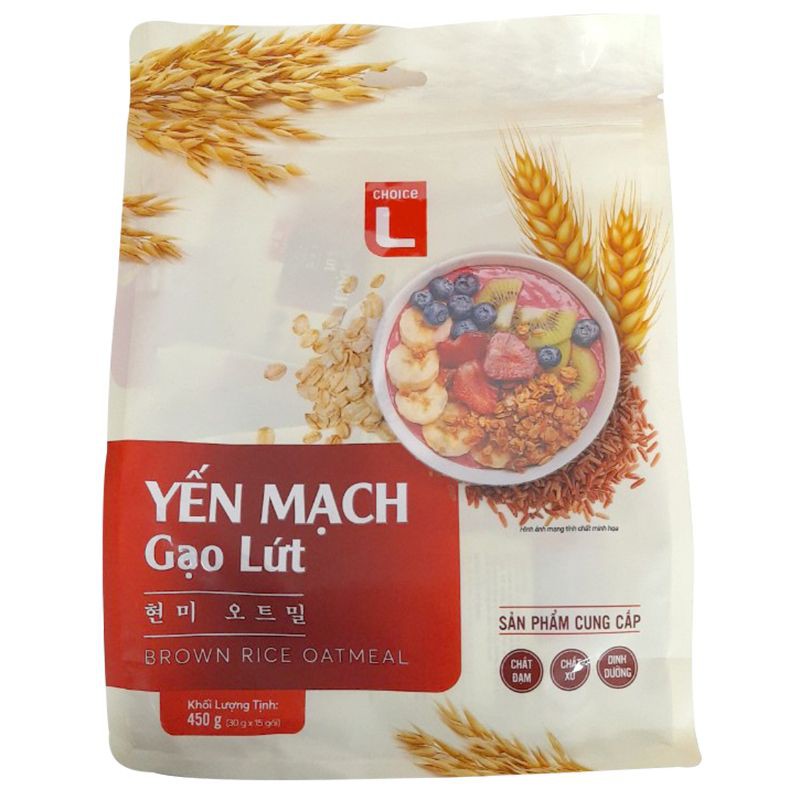 Yến Mạch Gạo Lứt / Nếp cẩm / Hạt Chia Choice L Túi 450G (15 Gói x 30G)