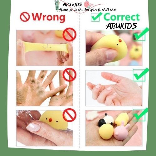 Mochi squishy hình thú 5 con cực dễ thương - Mochi đồ chơi mềm dẻo trang trí và cảm nhận độ dễ thương A378