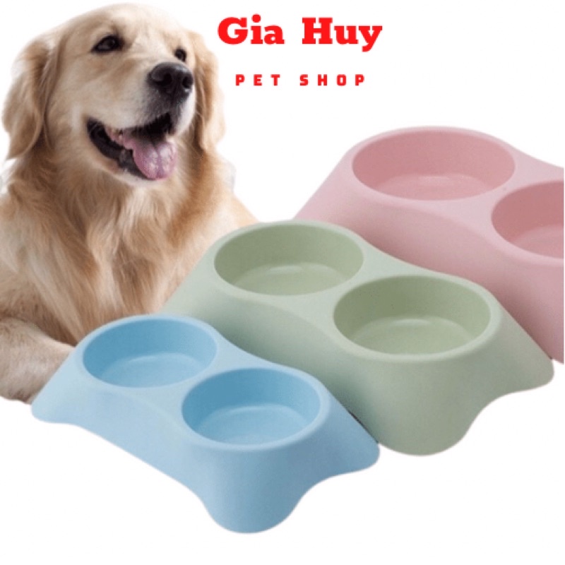 Bát Ăn Đôi Chó Mèo - Bát Ăn Cho Mèo giahuypetshop