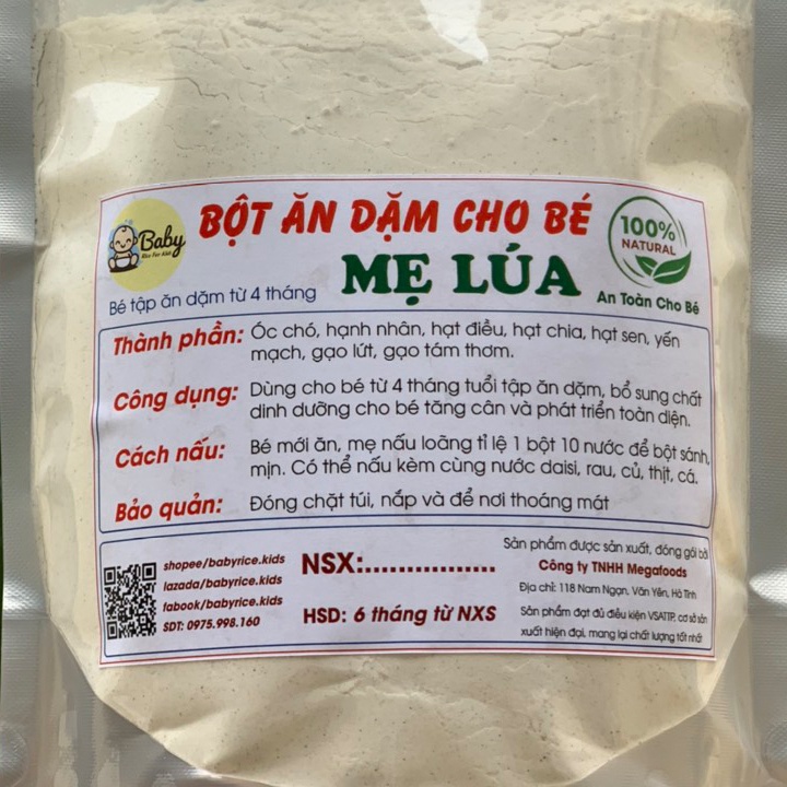 Bột Ăn Dặm Cho Bé Mẹ Lúa Từ 4m Thơm Ngậy Nhiều Loại Hạt Ngũ Cốc Cho Bé Biếng Ăn Đầy Đủ Chất Dinh Dưỡng