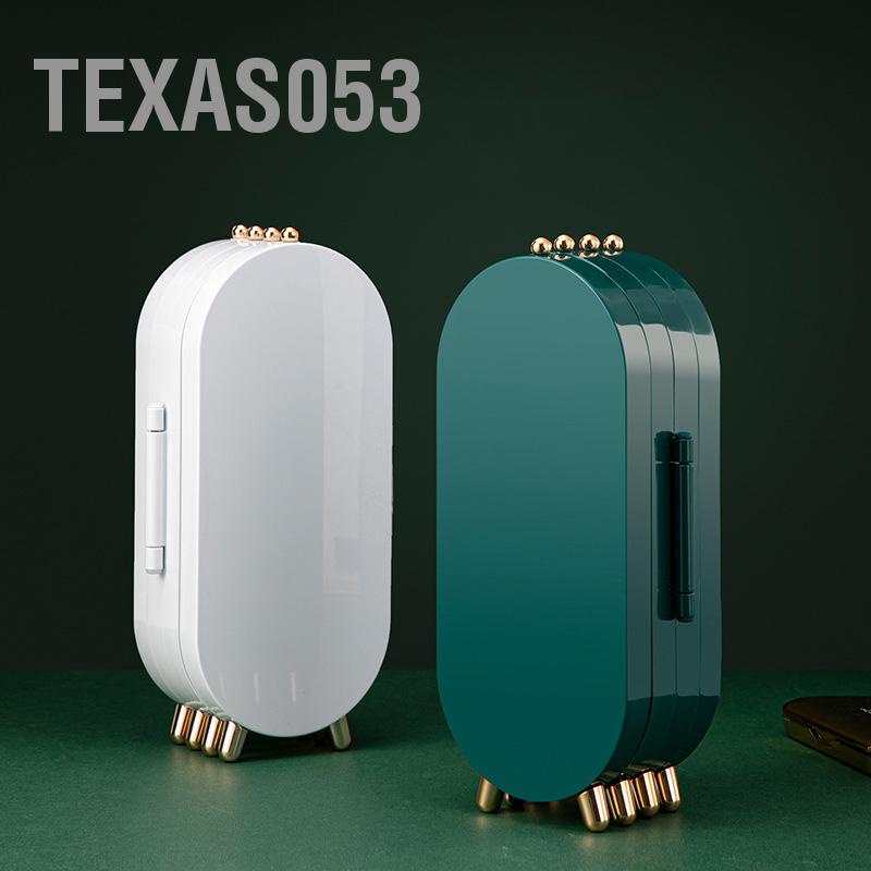 Hàng HOT Kệ trang sức, kệ treo bông tai, dây chuyền 4 cánh cao cấp có thể gập lại Thiết kế màn hình【Texas053】