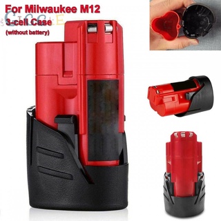 【GIGGLE】2X M12 3 Cell Li-ion Battery Plastic Case Box Part Shell Tool,For Milwaukee 12V.