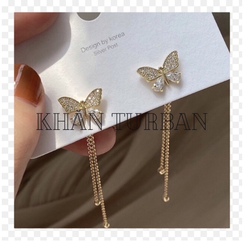 Hoa tai dáng dài phong cách hàn quốc