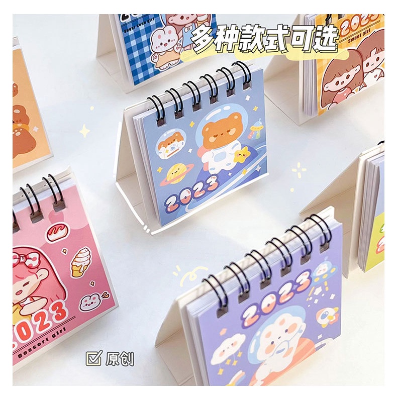 Lịch Để Bàn 2023 Mini Họa Tiết Hoạt Hình Dễ Thương Bắt Mắt